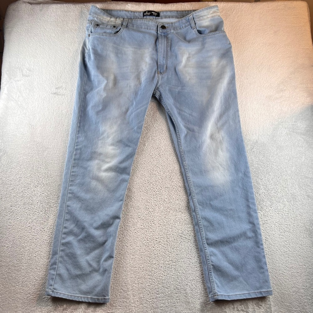 Public Record Jeans Mens 42x32 Blue Slim Fit Light Wash Denim